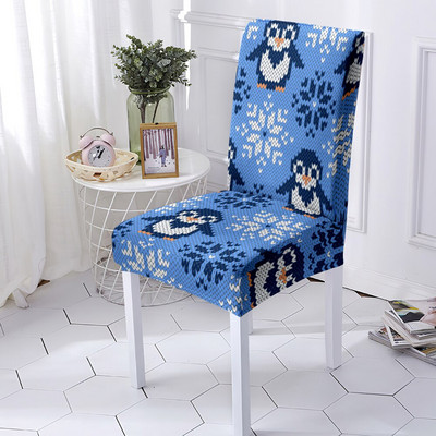 Husă elastică pentru scaun de mese de Crăciun Fericit Husă pentru scaune din spandex Husă pentru scaune elastice pentru nuntă, hotel, banchet, decorare acasă