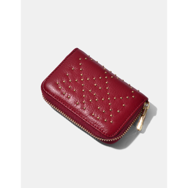 Portofel pentru carduri metalice cu fermoar pentru femei