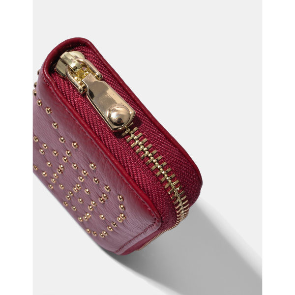 Portofel pentru carduri metalice cu fermoar pentru femei