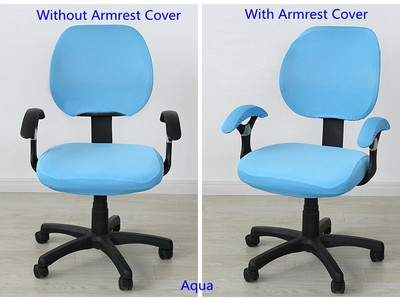 24 színű Lycra irodai számítógépes székhuzat Számítógépes irodai székhez karfával nyomtatott Spandex sztreccs székhuzat