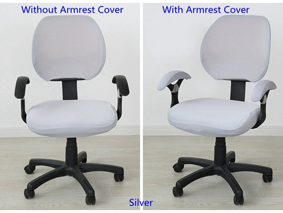 24 színű Lycra irodai számítógépes székhuzat Számítógépes irodai székhez karfával nyomtatott Spandex sztreccs székhuzat