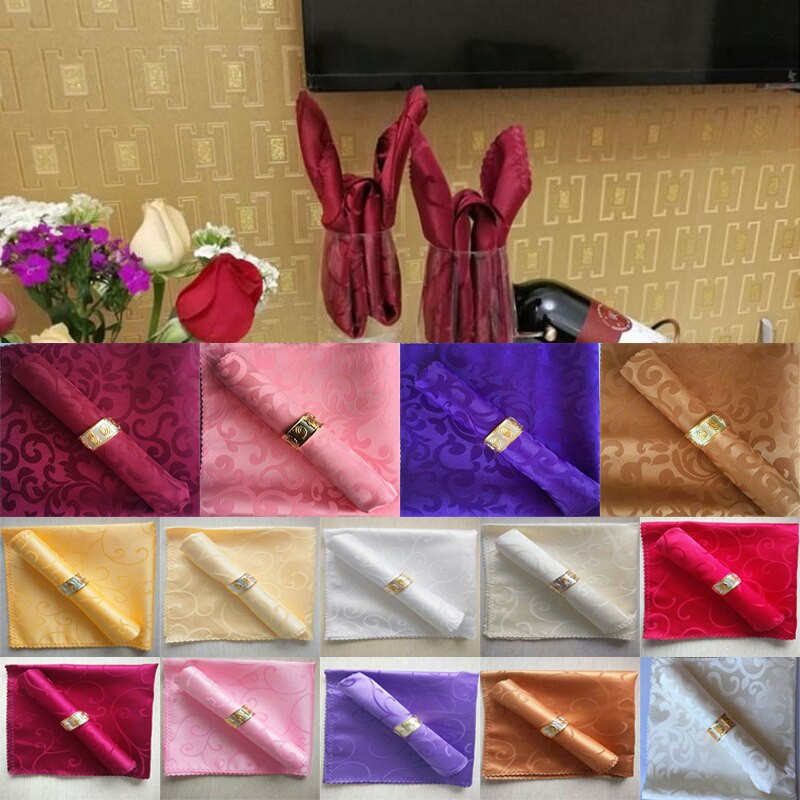 10 komada 48 cm stolnih salveta, četvrtasta poliesterska tkanina za rođendan, božićni festival, dom, hotel, zabava, večera, salvete, kuhinja