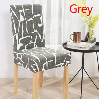 Új poliészter elasztikus négyzet háttámlás székhuzat Modern kivehető szennyeződésmentes konyhai szabálytalan csíkos üléstok sztreccs székhuzat