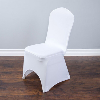 Калъфи за столове Универсална сватбена бяла калъфка за ресторант, банкет, хотелска трапезария, ликра, полиестер, спандекс, калъф за стол