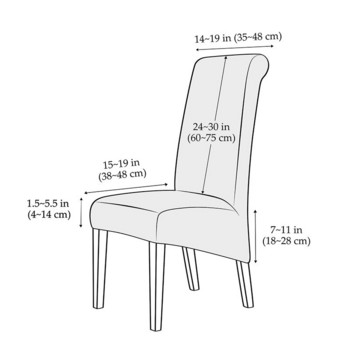 Калъф за трапезен стол с висока облегалка XL размер Калъф за кухненски стол Еластичен разтеглив калъф за седалка за трапезария Сватбен хотел Банкет
