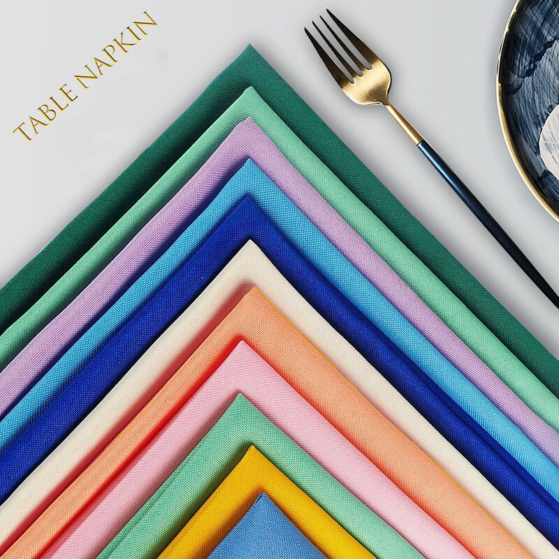 10vnt Servetėlės Audinys Vestuvių ir renginių dekoravimui Staltiesė dekupažui arbatos rankšluostis Kalėdų virtuvė 48*48cm serviravimo kilimėlis