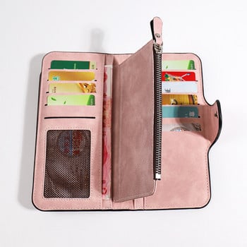 Дамски портфейл от еко кожа с надпис в няколко цвята