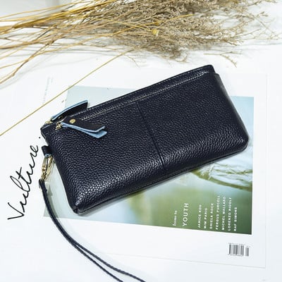 Portofel de dama din piele ecologica cu maner