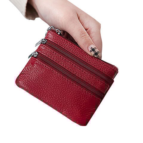 Portofel din piele ecologica cu fermoar