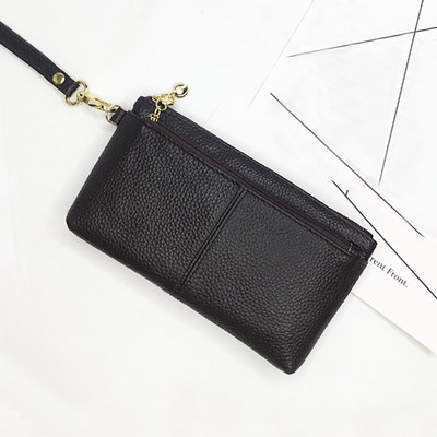 Eko bőrből készült, fogantyús női pénztárca