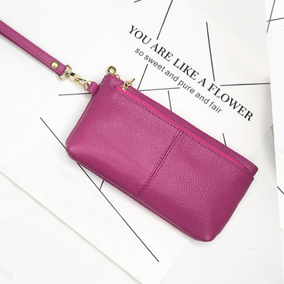 Eko bőrből készült, fogantyús női pénztárca