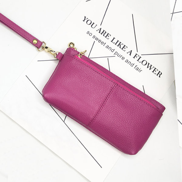 Eko bőrből készült, fogantyús női pénztárca