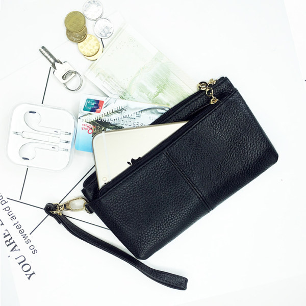 Eko bőrből készült, fogantyús női pénztárca