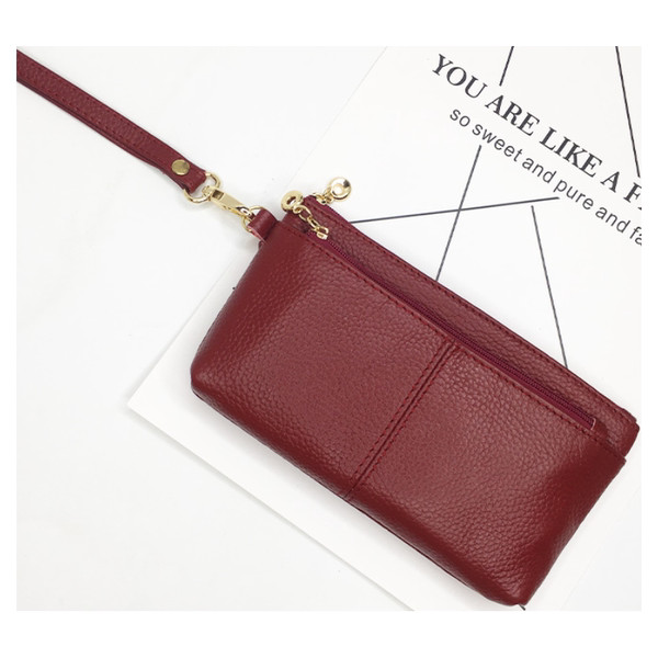 Eko bőrből készült, fogantyús női pénztárca