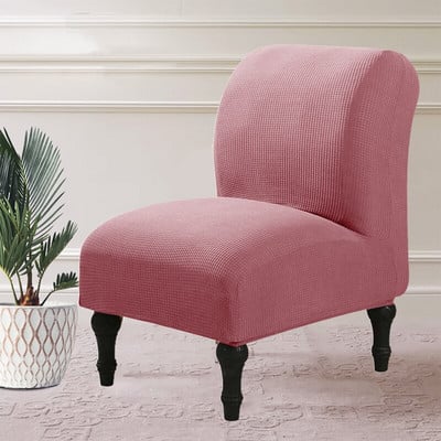 Husă pentru scaune din lână polară elastică elastică pentru mese de acasă Huse pentru scaune de culoare uni Protector pentru o singură canapea fără cotiere Capotă din pânză