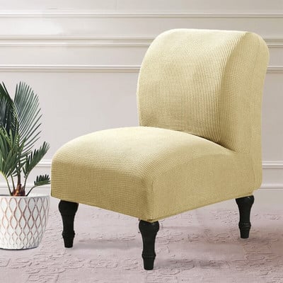 Husă pentru scaune din lână polară elastică elastică pentru mese de acasă Huse pentru scaune de culoare uni Protector pentru o singură canapea fără cotiere Capotă din pânză