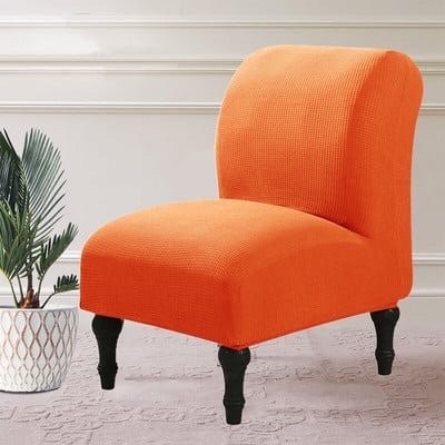 Husă pentru scaune din lână polară elastică elastică pentru mese de acasă Huse pentru scaune de culoare uni Protector pentru o singură canapea fără cotiere Capotă din pânză