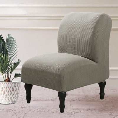 Husă pentru scaune din lână polară elastică elastică pentru mese de acasă Huse pentru scaune de culoare uni Protector pentru o singură canapea fără cotiere Capotă din pânză