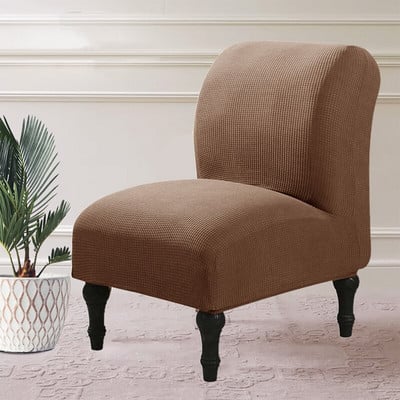 Husă pentru scaune din lână polară elastică elastică pentru mese de acasă Huse pentru scaune de culoare uni Protector pentru o singură canapea fără cotiere Capotă din pânză