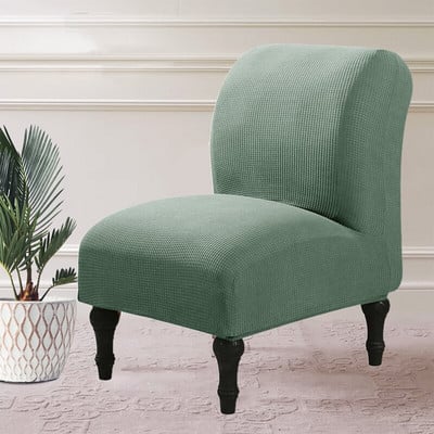 Husă pentru scaune din lână polară elastică elastică pentru mese de acasă Huse pentru scaune de culoare uni Protector pentru o singură canapea fără cotiere Capotă din pânză