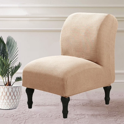 Husă pentru scaune din lână polară elastică elastică pentru mese de acasă Huse pentru scaune de culoare uni Protector pentru o singură canapea fără cotiere Capotă din pânză