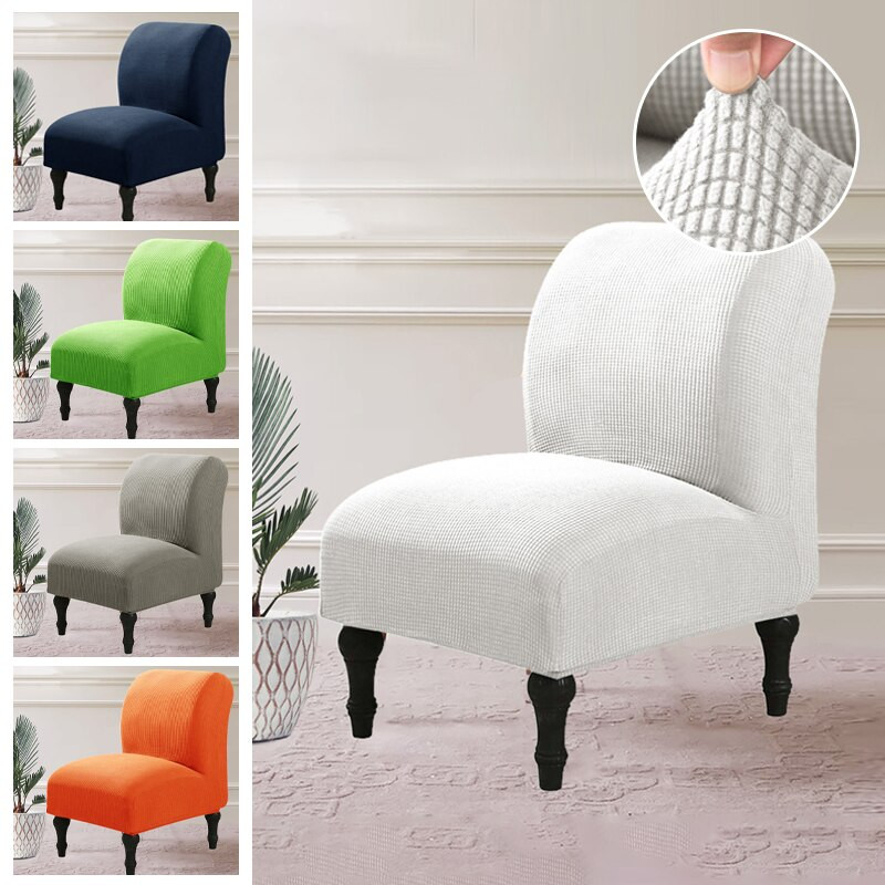 Husă pentru scaune din lână polară elastică elastică pentru mese de acasă Huse pentru scaune de culoare uni Protector pentru o singură canapea fără cotiere Capotă din pânză