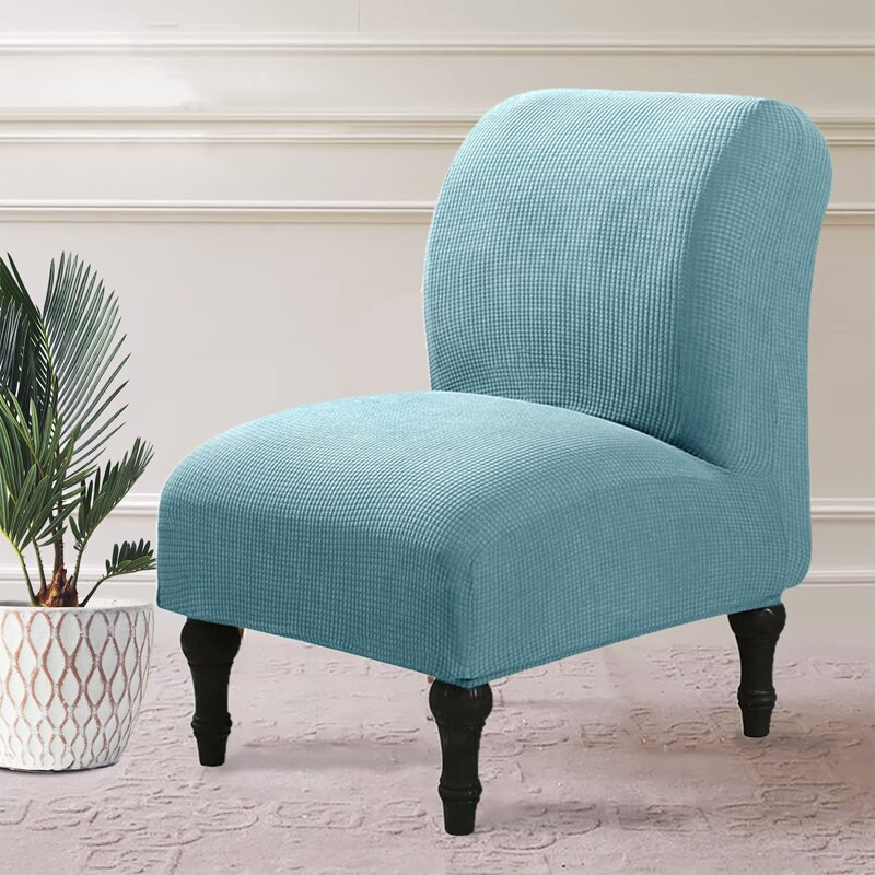 Husă pentru scaune din lână polară elastică elastică pentru mese de acasă Huse pentru scaune de culoare uni Protector pentru o singură canapea fără cotiere Capotă din pânză