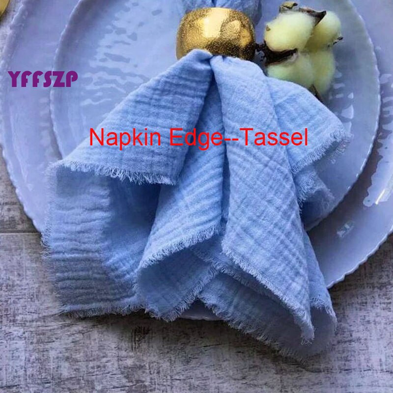 12db 41x41cm Esküvői asztaldísz szalvéták Rusztikus esküvői szalvéták Dusty Rose fonalszalvéták 2 rétegű konyharuhák pamut vászon