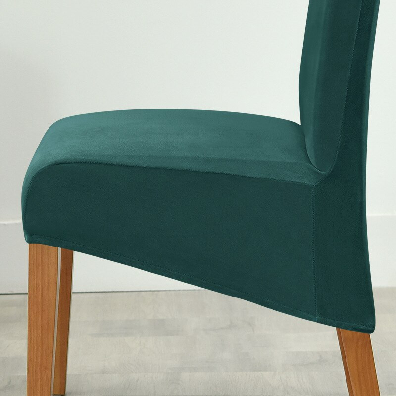 1 KOM Spandex Navlaka za stolice Sleighback Stolica Baršunasta tkanina Navlake za blagovaonske stolice za stolice Forro Para Sillas De Comedor