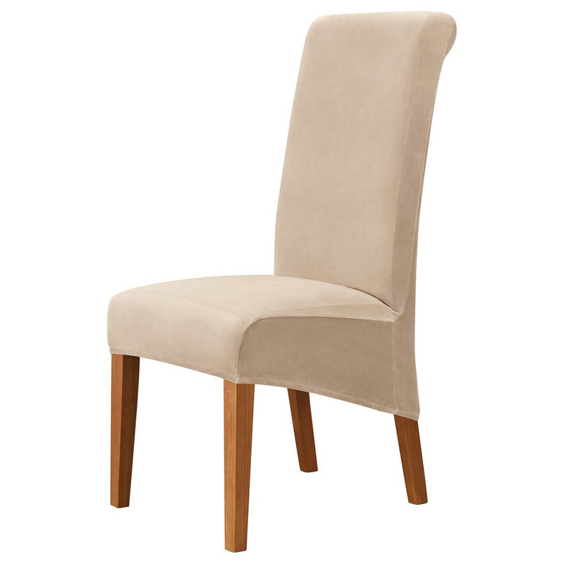 1 KOM Spandex Navlaka za stolice Sleighback Stolica Baršunasta tkanina Navlake za blagovaonske stolice za stolice Forro Para Sillas De Comedor