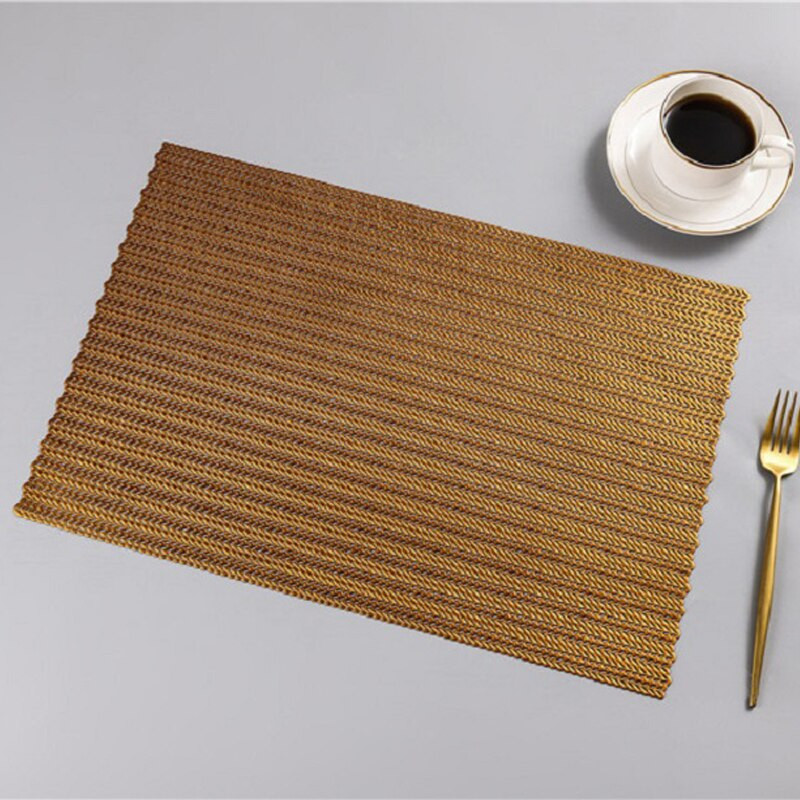 American Art Imitație țesătură Tampă de izolare PVC Life Set 2 bucăți Covorașe de masă de bucătărie PVC Servețel Art Decorativ Covoraș de friptură