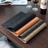 Kreatívne jednofarebné pruhy, izolačná podložka z PVC, sada 2 kusov, kuchynské podložky na stôl, PVC obrúsky, umelecké dekoratívne podložky na steak.