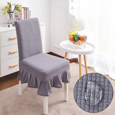 Vízálló kockás székhuzatok konyhai/esküvői elasztikus székhuzatok háttámlával Modern étkező spandex székhuzatok