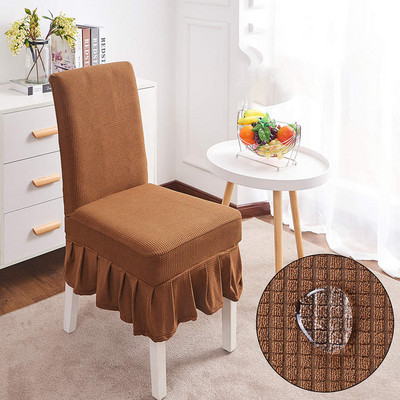 Vízálló kockás székhuzatok konyhai/esküvői elasztikus székhuzatok háttámlával Modern étkező spandex székhuzatok