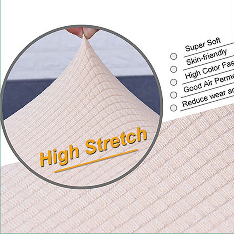 Vízálló kockás székhuzatok konyhai/esküvői elasztikus székhuzatok háttámlával Modern étkező spandex székhuzatok