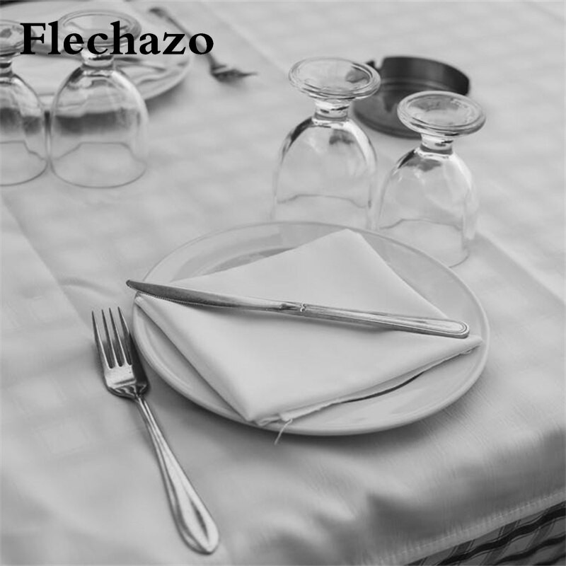 12db Esküvői szalvéta 50*50cm Fehér Tálalás Dekorációs Vidéki kendő Decupage Mark Place Zsebkendő Pamut Lakásdekor Party