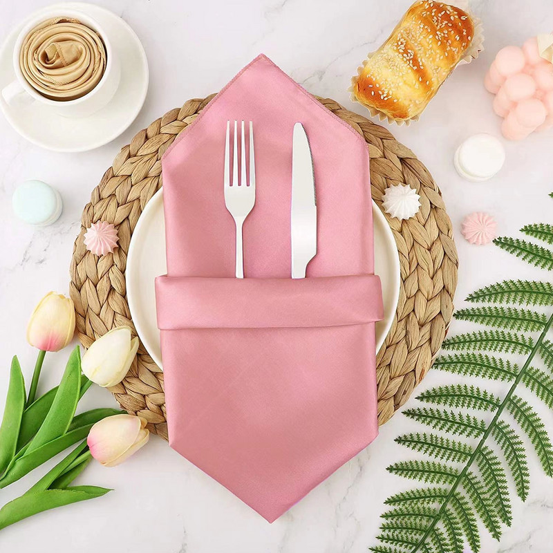 20db Foltos szalvéta esküvői bankett asztaldísz poliészter vászon szalvétatartó alátét Szövet vászon terítő parti dekoráció