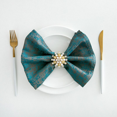 6db Asztali szalvéta Jacquard Vastag Decoupage Esküvői Dekoráció Lakberendezés Csúcsminőségű Születésnapi Kellékek Vacsoraalátét Mosható