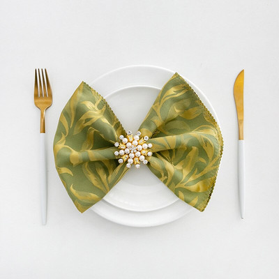 6db Asztali szalvéta Jacquard Vastag Decoupage Esküvői Dekoráció Lakberendezés Csúcsminőségű Születésnapi Kellékek Vacsoraalátét Mosható