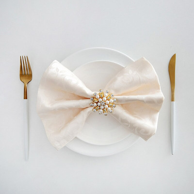 6db Asztali szalvéta Jacquard Vastag Decoupage Esküvői Dekoráció Lakberendezés Csúcsminőségű Születésnapi Kellékek Vacsoraalátét Mosható