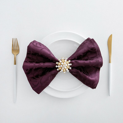 6db Asztali szalvéta Jacquard Vastag Decoupage Esküvői Dekoráció Lakberendezés Csúcsminőségű Születésnapi Kellékek Vacsoraalátét Mosható