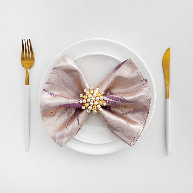 6db Asztali szalvéta Jacquard Vastag Decoupage Esküvői Dekoráció Lakberendezés Csúcsminőségű Születésnapi Kellékek Vacsoraalátét Mosható