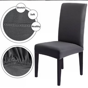 Huse pentru scaune de sufragerie din jacquard solide, cu elastic elastic, husă pentru scaun, pentru acasa, birou, banchet, nuntă