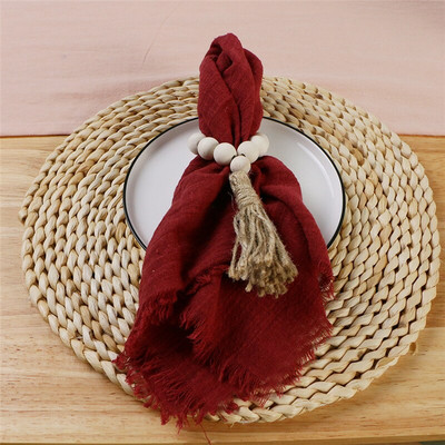 10PCS Kvadratna rustikalna gaza stolna salveta ručnik Reciklirajte Koristite pamučne salvete Stolni rupčić za vjenčanje Dekoracija zabave