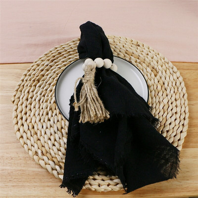 10PCS Kvadratna rustikalna gaza stolna salveta ručnik Reciklirajte Koristite pamučne salvete Stolni rupčić za vjenčanje Dekoracija zabave