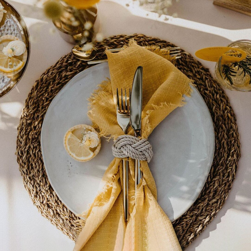 20db 17x17'' vászonszalvéta tálaló asztaldísz vacsoratörölköző tányérokhoz szőnyeg Esküvői dekoráció party pamut szövet géz