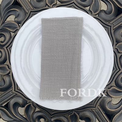 12 vienetų medžiaginės servetėlės 42*42cm kaimo vestuvių dekoravimui gimtadienio vakarėlio staltiesė rožinė serviravimo lininė TABL 100% medvilnė minkšta vakarienė