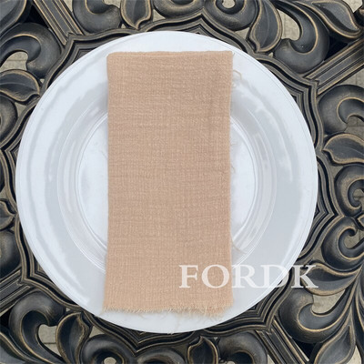 12 vienetų medžiaginės servetėlės 42*42cm kaimo vestuvių dekoravimui gimtadienio vakarėlio staltiesė rožinė serviravimo lininė TABL 100% medvilnė minkšta vakarienė