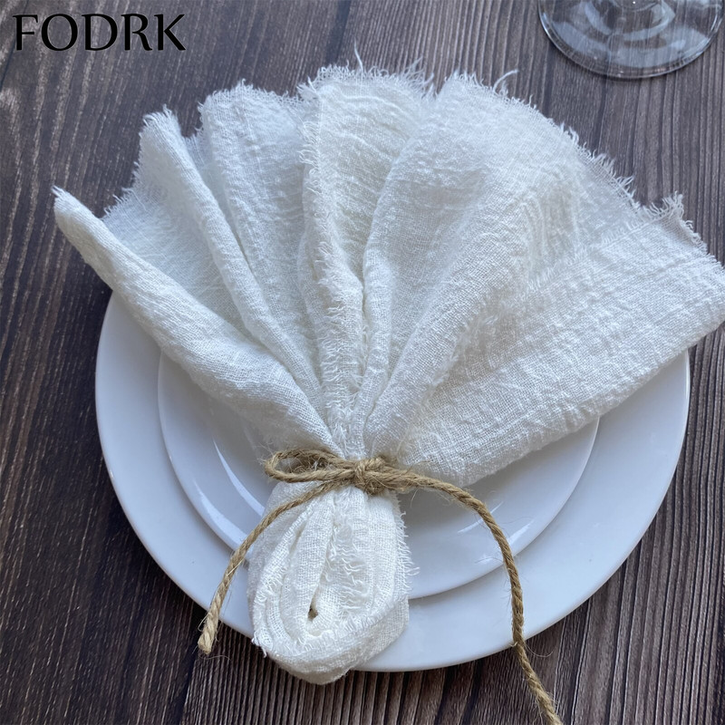 12 vienetų medžiaginės servetėlės 42*42cm kaimo vestuvių dekoravimui gimtadienio vakarėlio staltiesė rožinė serviravimo lininė TABL 100% medvilnė minkšta vakarienė