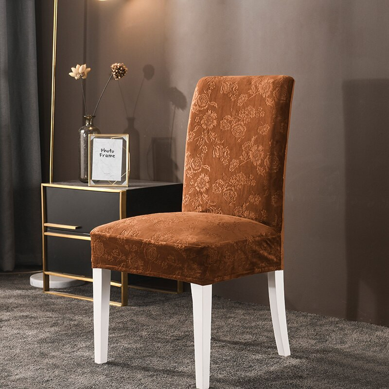 Aksominis blizgus sėdynės apsauginis dėklas Kėdžių užvalkalai viešbučių banketams vestuvėms Universalaus dydžio „Housse De Chaise“, plaunamas, nuimamas